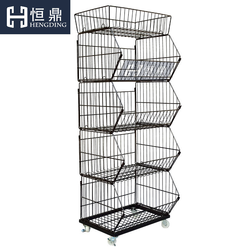 恒鼎斜口篮超市架架便利店药架促销小网店移动拆装零食货货展示架