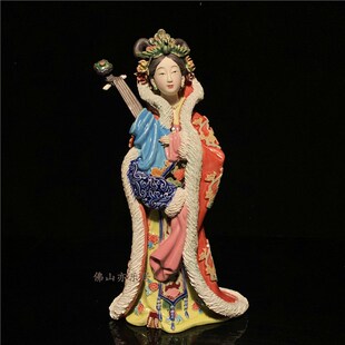 石湾公仔陶瓷四大美人仕女摆件林伟东大师特色客厅玄关电视柜装饰