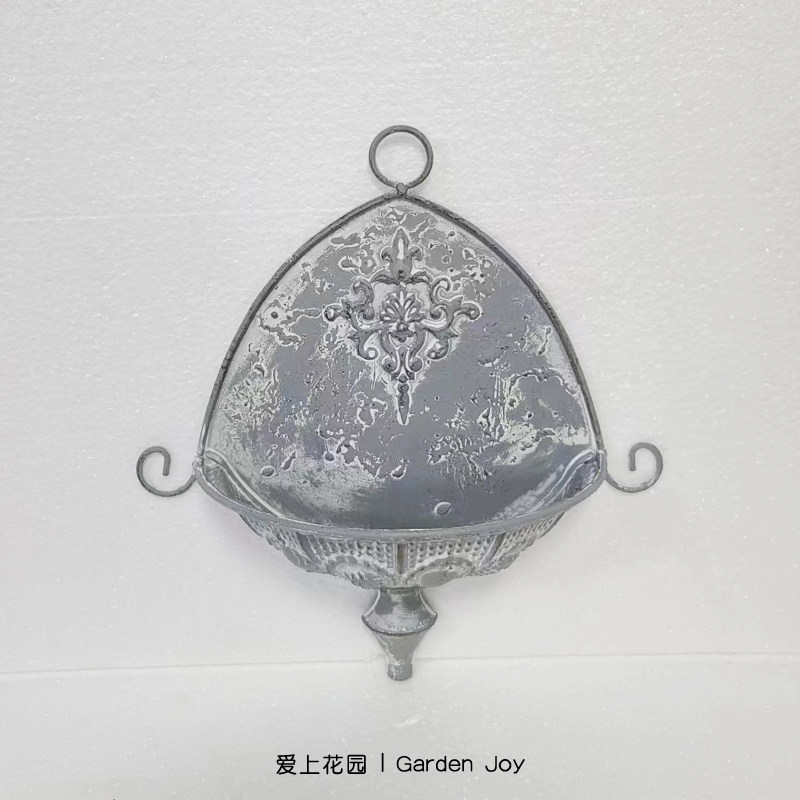 爱上花园丨 艺杂花 货园庭院装饰摆件园铁皮做旧帽型壁挂吊篮花盆