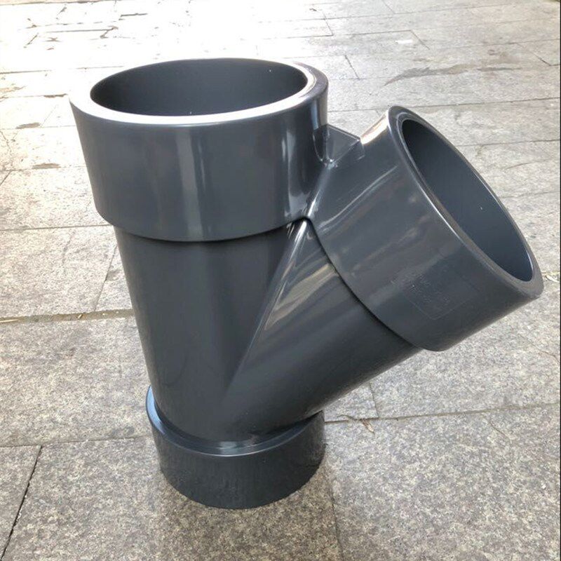 UPVC斜三通 PVC斜三通 美标SCH80 45度三通 Y型三通DN150 6寸 160 - 实物图