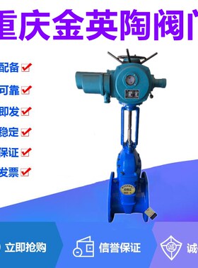 金英陶Z941X-10/16Q铸铁法兰软密封明杆电动闸阀弹性座远程开关