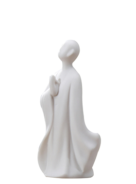 创意陶瓷人物无相小僧新中式禅意客厅摆件无相佛园艺盆景鱼缸造景