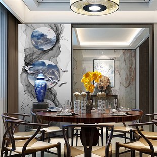 中式 饰画贴纸房间入户卫生间移门玻璃门遮光贴 门贴客厅玄关自粘装