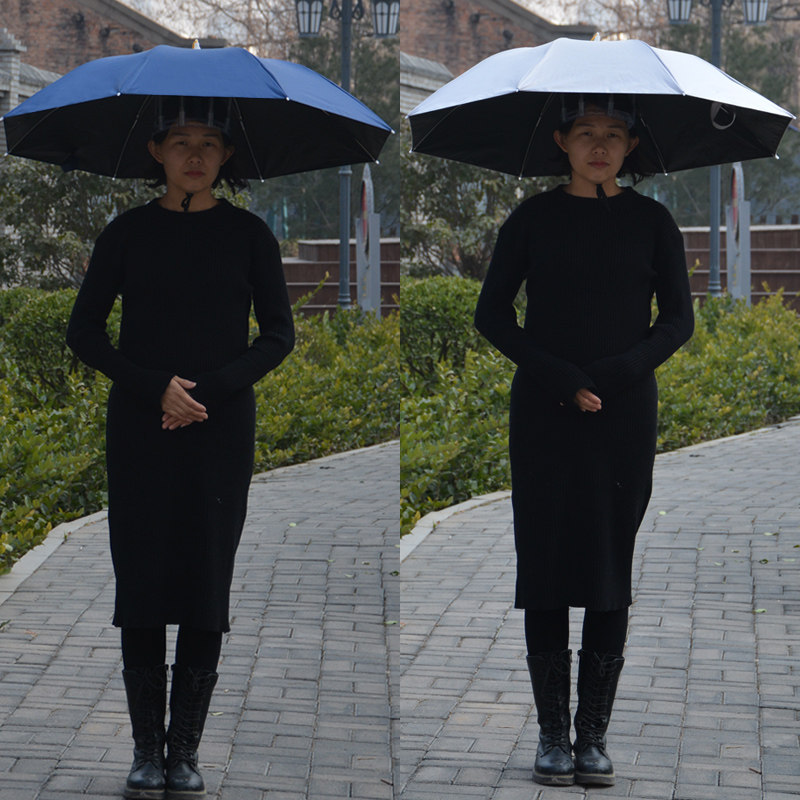 金钓勾钓鱼头伞帽防晒防雨头戴式户外遮阳伞垂钓雨伞多功能帽子伞