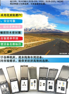 FUZ0KI数控机床组合插座前置面板接口4000-48000-65000U4双网口