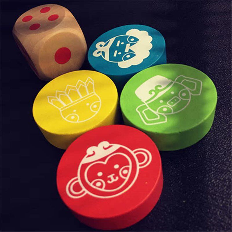 西游记木质飞行棋玩子益智亲具卡通防性爬行功能滑儿童毯送棋子