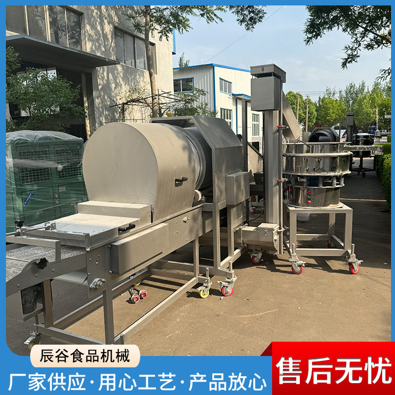 商用全自动肉条裹粉机盐焗鸡块上粉机鸡翅上粉机设备土豆块上粉机