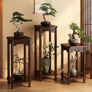 花台花架子客厅落地式置物架阳台花盆托架中式多层实木植物架2025