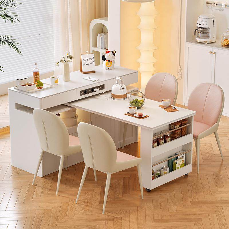 桐语特多功能吧台桌餐桌一体家用可伸缩奶油风白色岩板实木岛台,模玩/动漫/周边/娃圈三坑/桌游,模型制作工具/辅料耗材,淘宝优惠券,粉丝福利购,淘宝优惠卷