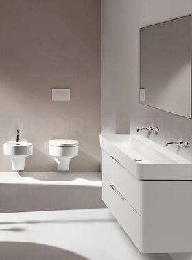 *G无龙头孔陶瓷一体盆白色浴室柜组合卫生间洗手台洗脸海洋盆入墙