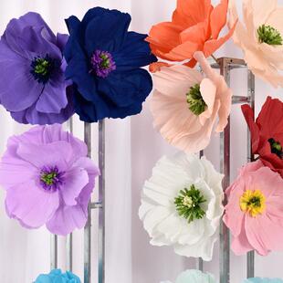 路引纯手工皱纹纸艺花大纸花婚庆道具橱窗装饰商场摄影道具高颜值