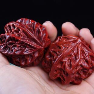 紫檀木雕核桃手球保健球健身球文玩手把件礼品送长辈