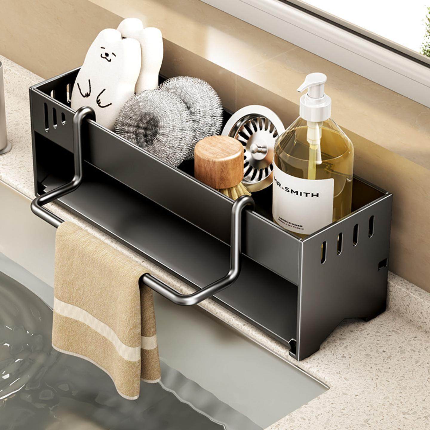 厨房置物架水槽抹布海绵沥水架龙头水池洗碗洁精钢丝球收纳架,厨房/烹饪用具,抹布架/厨房清洁收纳架,淘宝优惠券,粉丝福利购,淘宝优惠卷