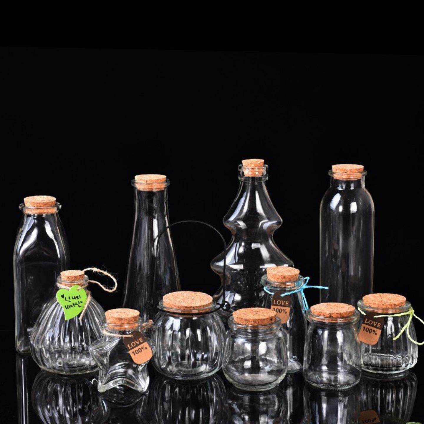 DIY许愿瓶星空星云瓶彩虹瓶漂流瓶幸运星瓶布丁瓶创意糖果罐