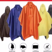 外贸天幕三合一斗篷雨衣雨披成人户外徒步旅游涤纶多功能雨衣