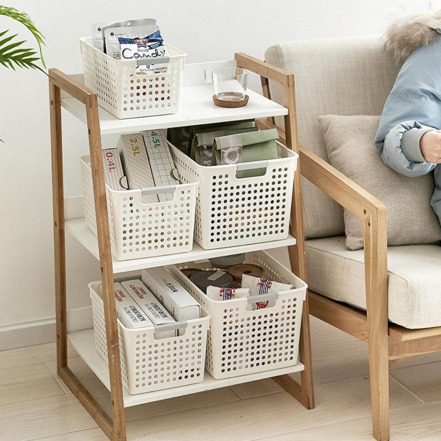 塑料收纳框收纳盒超市收纳筐玩具桌面零食厨房果蔬收纳篮子置物篮,厨房/烹饪用具,果蔬置物架/篮/框,淘宝优惠券,粉丝福利购,淘宝优惠卷