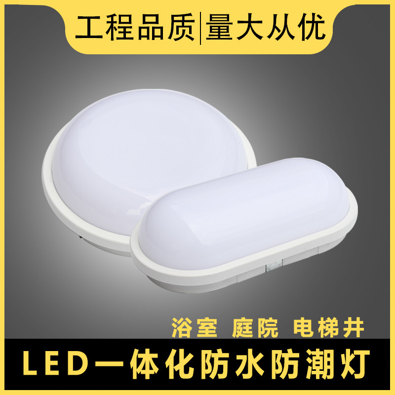 LED防水防雾阳台浴室卫生间电梯井道室外防雨吸顶高亮一体长条灯