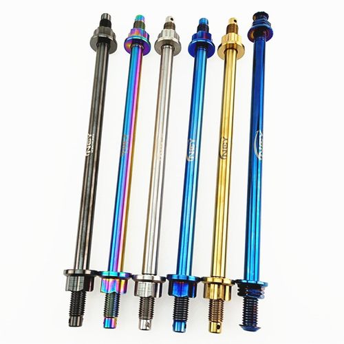 劲战BWS电摩战速10/12MM加长彩钛不锈钢福喜鬼火前轮轴芯减震中轴