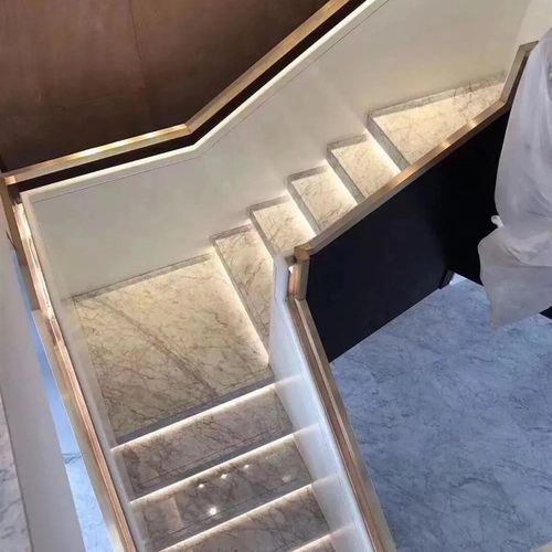 重庆定制梯步室外楼梯栏杆天然大理石花岗石岩板