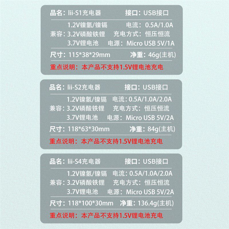 18650双水槽3.7V多功能21700锂电池镍氢镉1.2V充电器智能充满自停