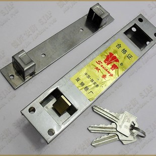 双舌碰锁 双象拉防盗窗锁 换不锈钢拉门锁 栅栏门锁车库锁大门锁