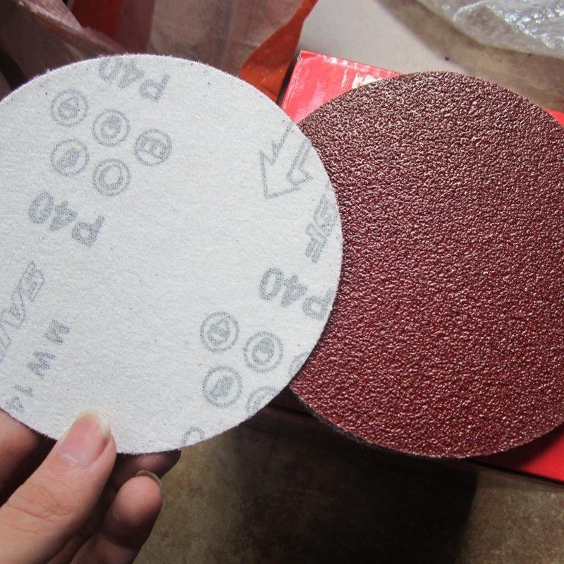 6寸150mm圆盘砂纸 自粘式砂盘 拉绒片 背绒片 植绒砂纸片 圆砂纸
