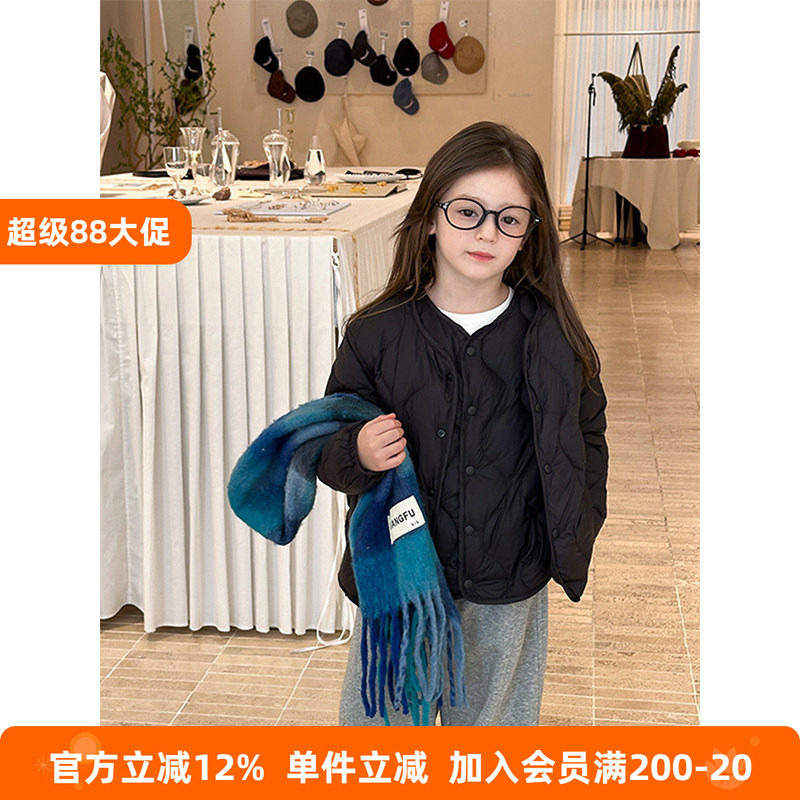BEIFU贝芙 亲子款~女童韩版轻薄羽绒服中大儿童冬季保暖轻便外套