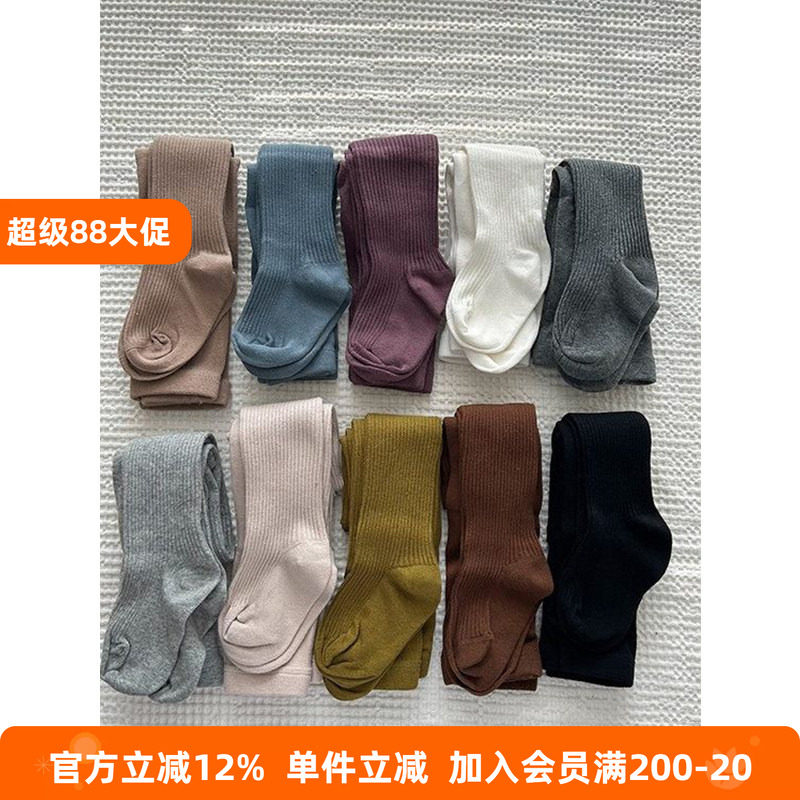 BEIFU贝芙 女童保暖打底裤连脚袜秋装加厚儿童纯色弹力修身连裤袜