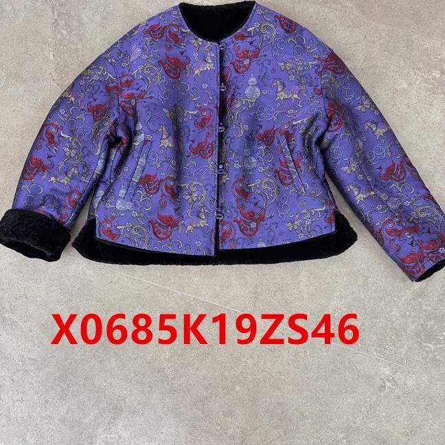 KOKO WANG 秋冬高级感提花双面双穿贵妇款中式外套 X0685K19ZS46