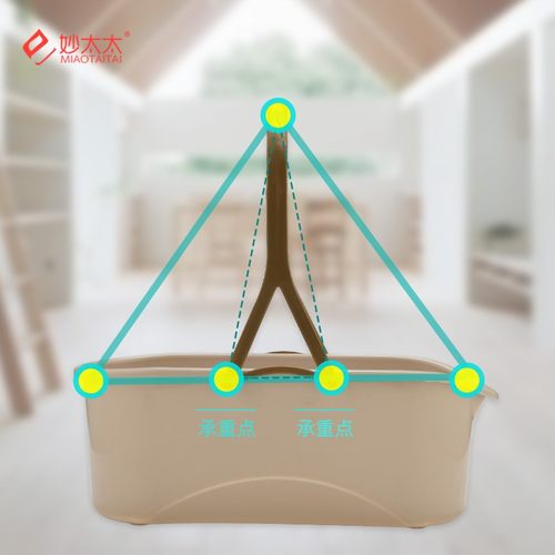 妙太太胶棉拖把海绵拖把桶平板拖把桶清洗桶平板拖布桶手提储水桶