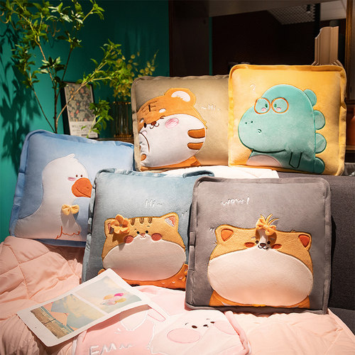 抱枕被子两用加厚毯子二合一折叠沙发靠枕办公室午睡小枕头汽车载