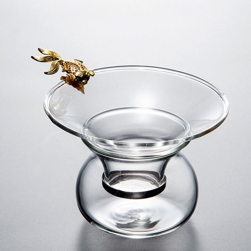 耐热玻璃茶漏茶具配件茶叶过滤器创意茶水分离茶隔滤网滤茶分茶器