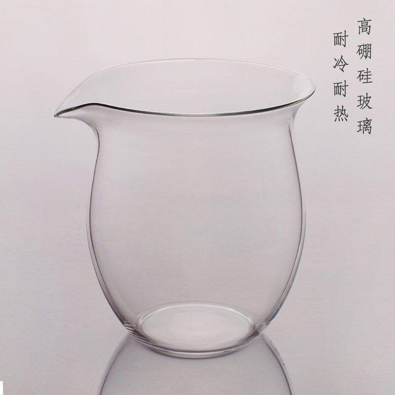全透明玻璃公道杯无耳公杯手握茶盅分茶器无把茶海功夫茶具