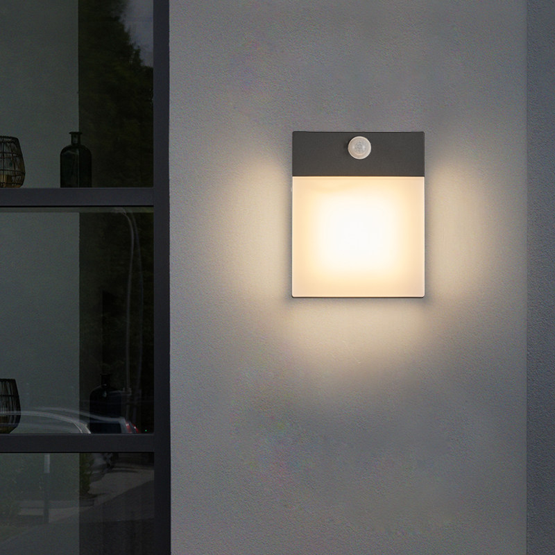 阳外壁灯感应楼梯户台过道防水露台现约简代LED室外墙庭院灯
