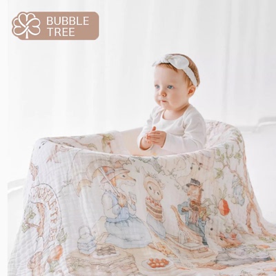 bubbletree婴儿纱布浴巾小月龄