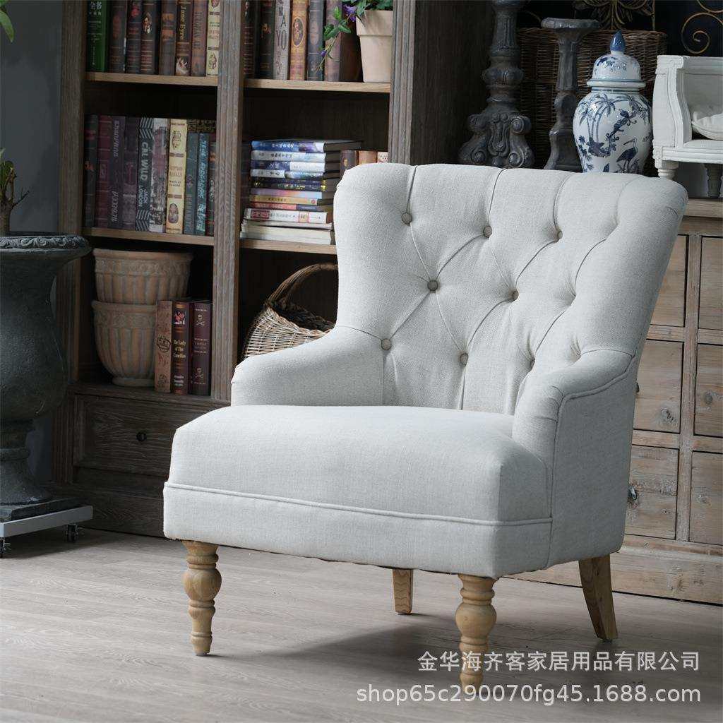 单人沙发椅懒人实木复古设计师家具美式咖啡店民宿阳台休闲椅单椅,玩具/童车/益智/积木/模型,毛绒/玩偶/公仔/布艺类玩具,淘宝优惠券,粉丝福利购,淘宝优惠卷