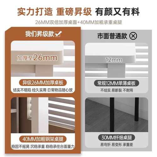 电脑桌台式家用转角书桌学习桌卧室书桌书架一体桌子工作台电竞桌