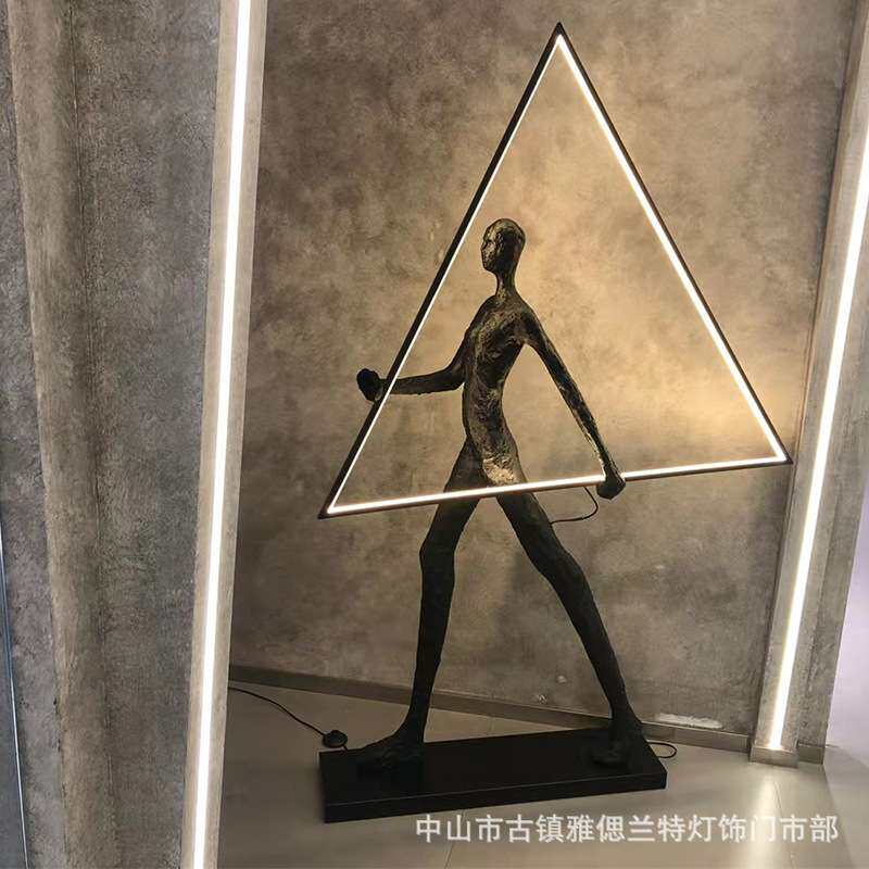 抽象人形艺术雕塑落地灯售楼部大堂展厅客厅人物设计感创意大摆件