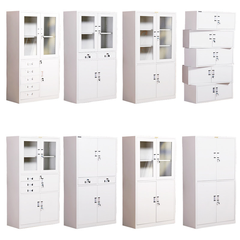 办公室文件柜铁皮资料凭证档案矮柜福州玻璃门书柜储物更衣柜带锁