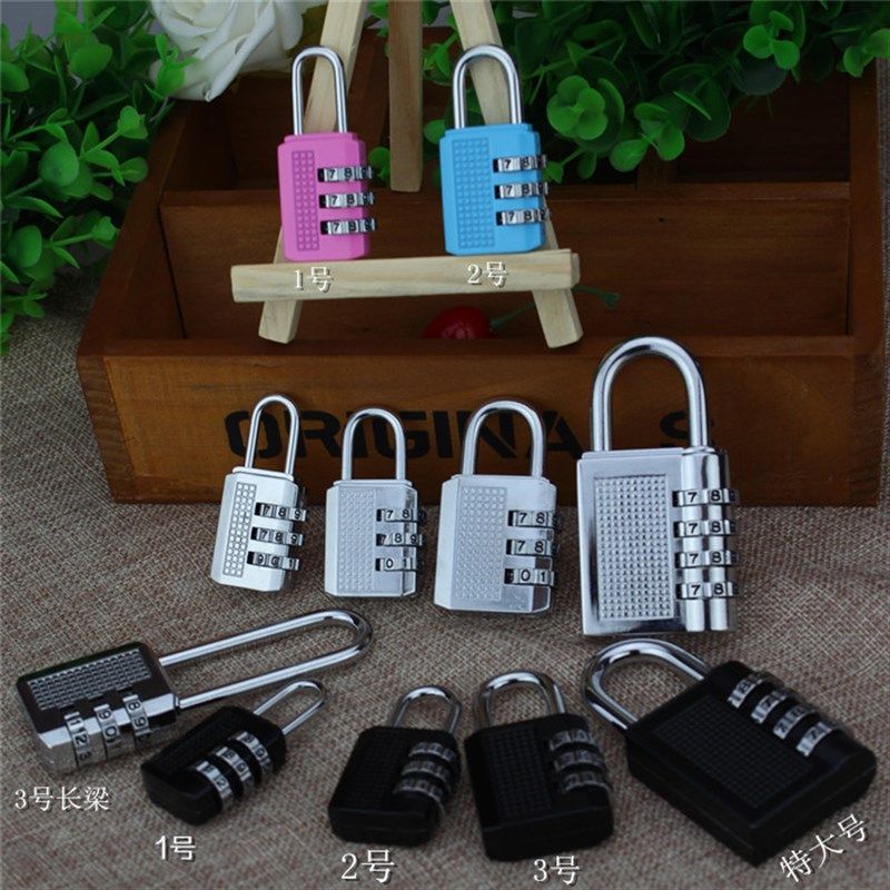 锌合金密码锁更衣柜箱包拉链抽屉健身房仓库门锁挂锁锁头LOGO定制