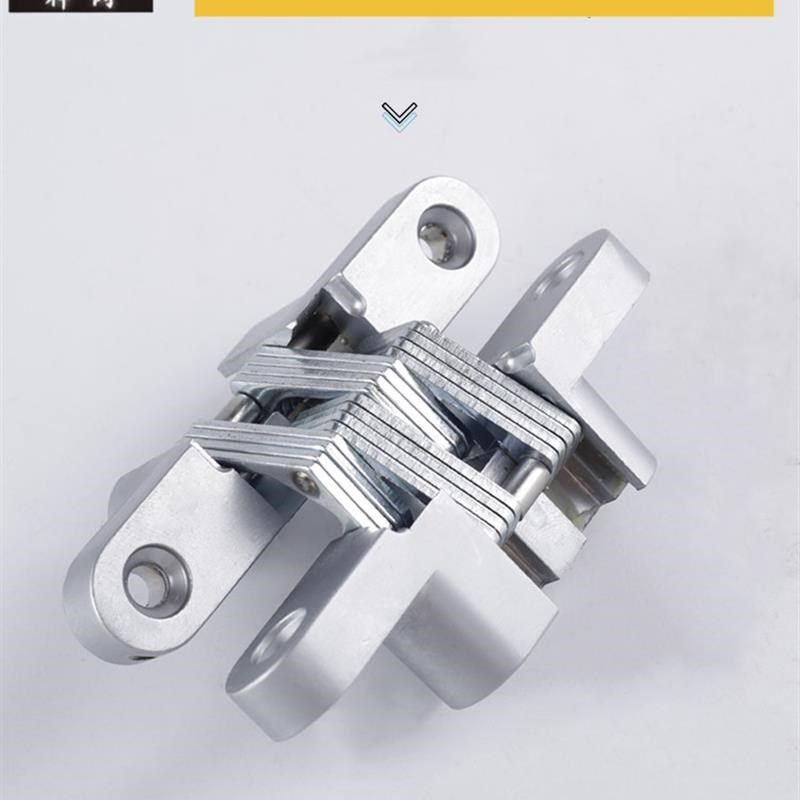 18板隐形暗合页强弱电箱柜门铰链上翻盖暗藏十字绞链合叶内嵌胶链