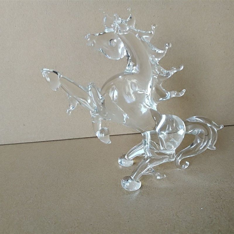 马到成功水晶玻璃鼠牛虎兔龙蛇马羊猴鸡狗猪摆件高档礼品手工艺品