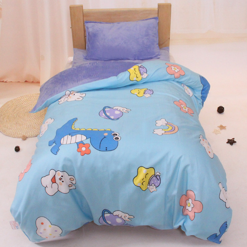 水晶绒暖绒幼儿园三件套保暖加绒床垫套双面绒被套单面绒冬绒被套,床上用品,学生床品套件,淘宝优惠券,粉丝福利购,淘宝优惠卷