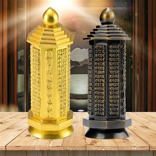 复古铜器礼品佛顶尊胜陀罗尼经幢中式舍利塔 仿古客厅装饰品摆件