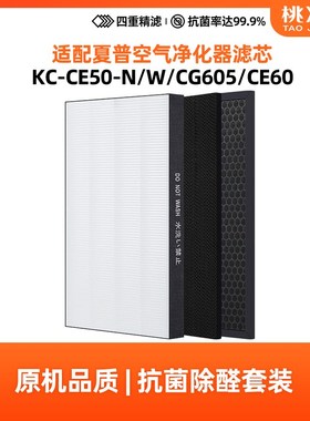 适配夏普空气净化器KC-CE50-N/W KC-CE60/CG605/CG6过滤网403滤芯