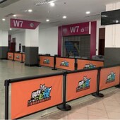 一米线排队护栏隔离带伸缩带围栏围挡铁马食堂秩序酒店大堂一米栏