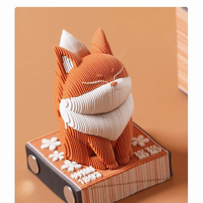 笺雕3d立体便签纸雕手撕日历无粘性便利贴创意礼品摆件千里轻羽