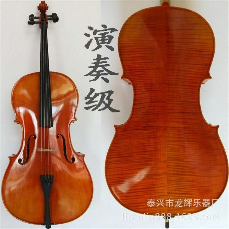 演奏级大提琴 音质好虎纹好纯手工制作