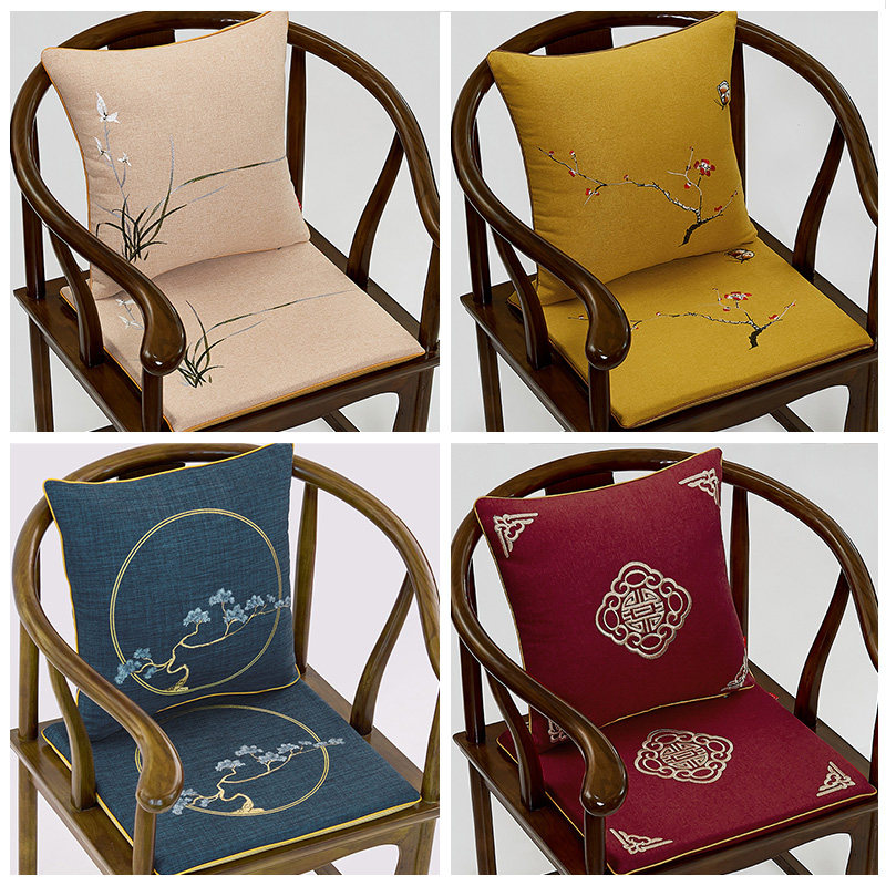 中式红木椅子坐垫实木沙发座垫圈椅太师椅垫子餐桌茶台桌椅垫定制
