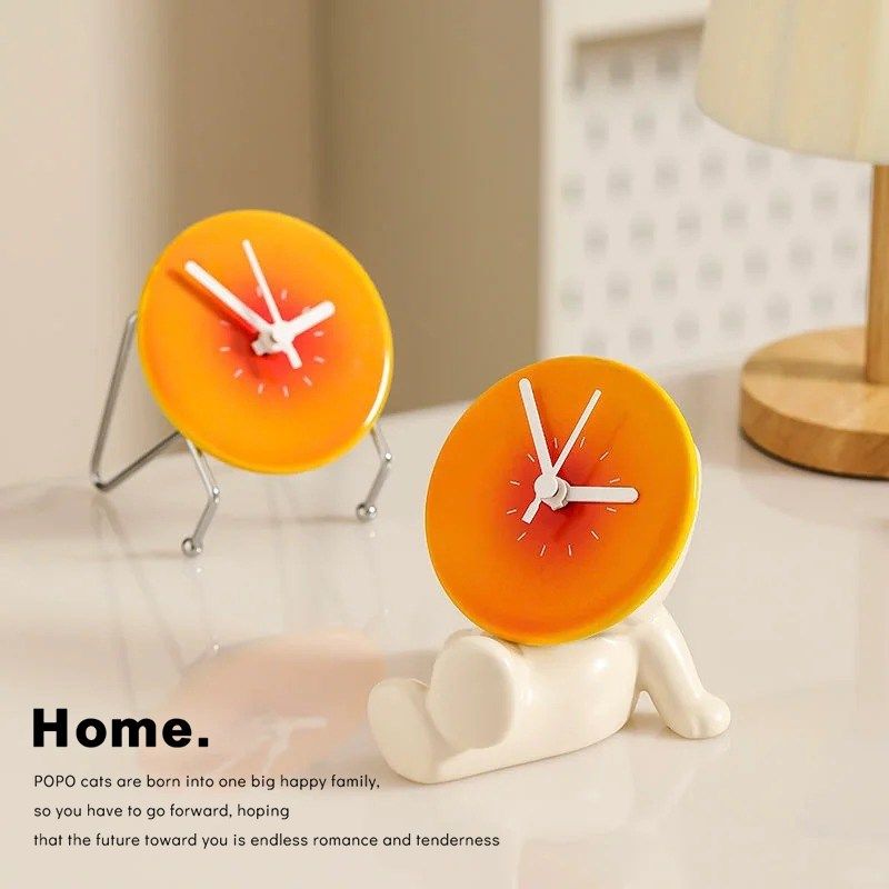 落日时钟桌面钟表摆放式小公仔装饰品摆件客厅静音台式创意座钟,家居饰品,座钟,淘宝优惠券,粉丝福利购,淘宝优惠卷